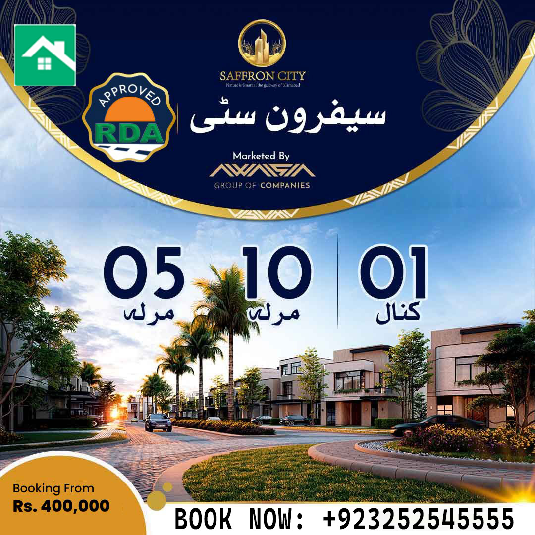plot size saffron city islamabad