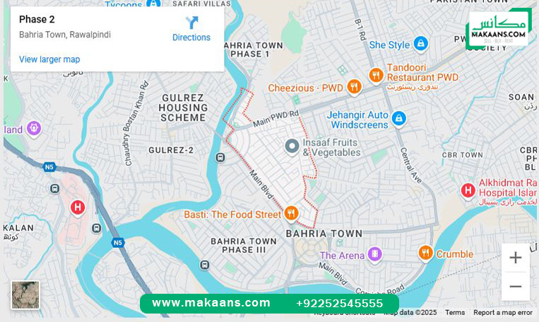Bahria Town Phase 2 Location islamabad