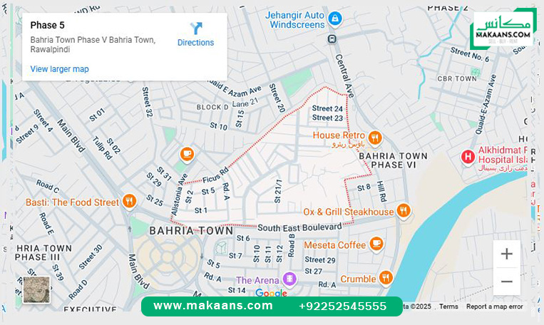 Bahria Town Phase 5 Location islamabad