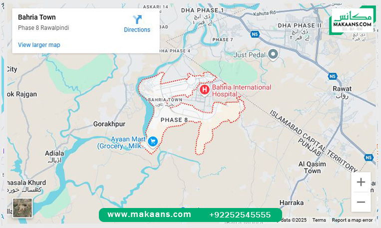 Bahria Town Phase 8 Location islamabad