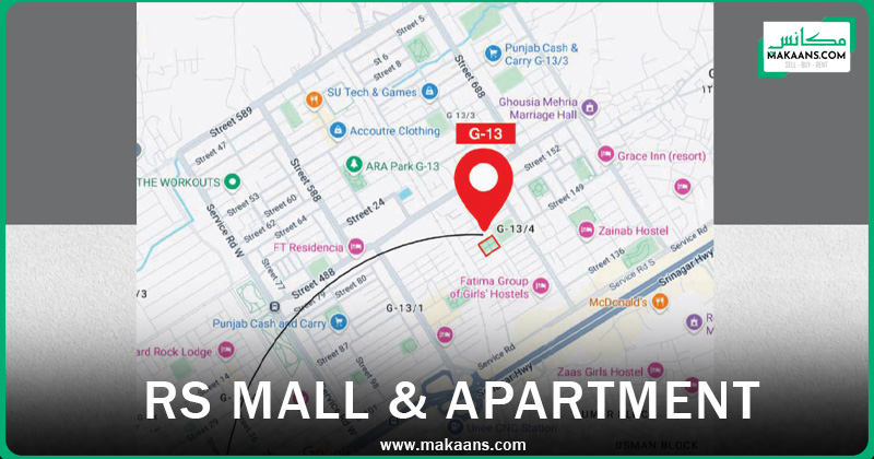 RS Mall and Apartments Location islamabad