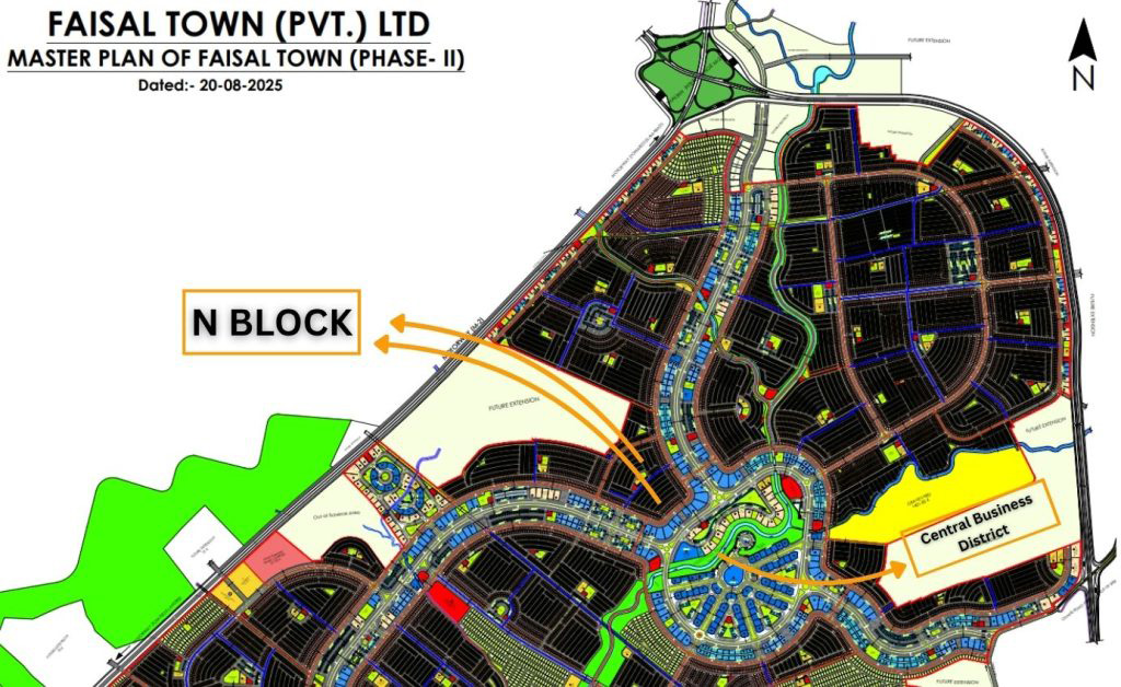 N block Location or Master Plan
