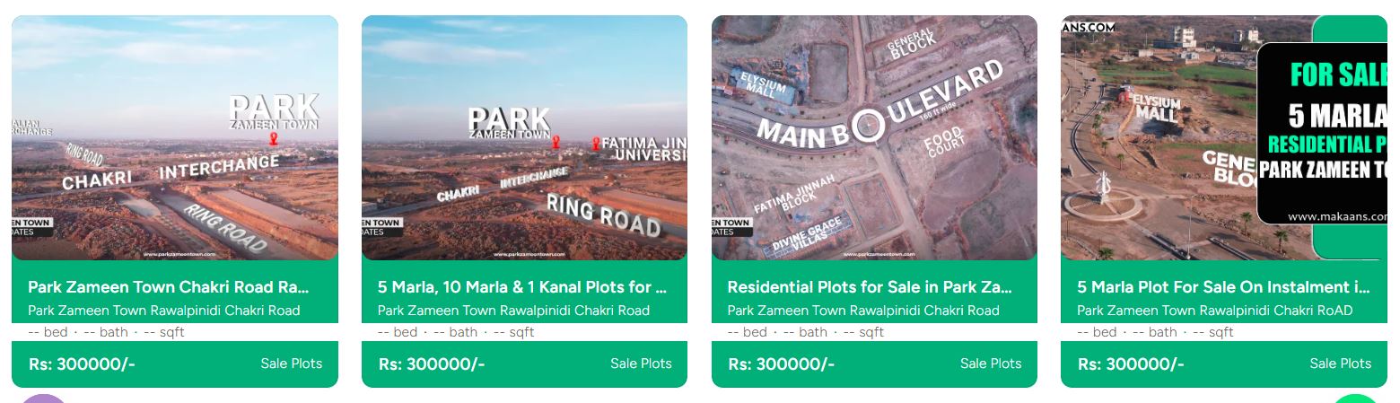 Plots For Sale Park Zameen Town